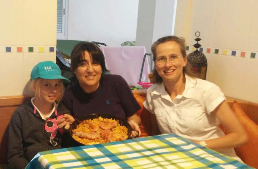 student whit a family Spanish, in denia, spain