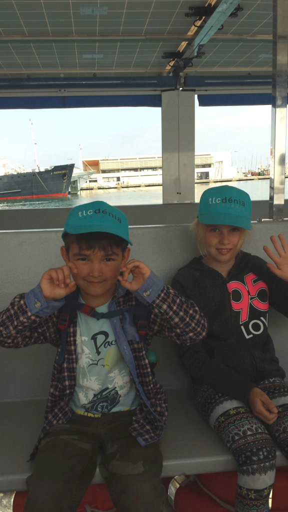 two students in the boat in denia, spain