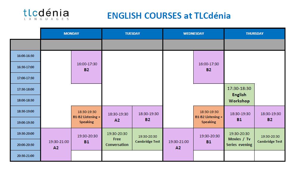 Schedule-general-course-english Schedule-general-course-english