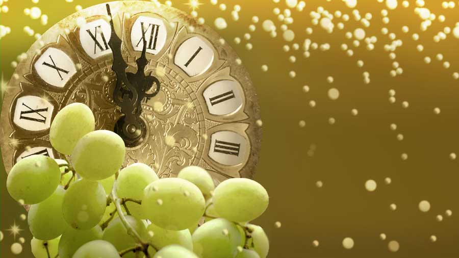 grapes on New Year's Eve in Spain