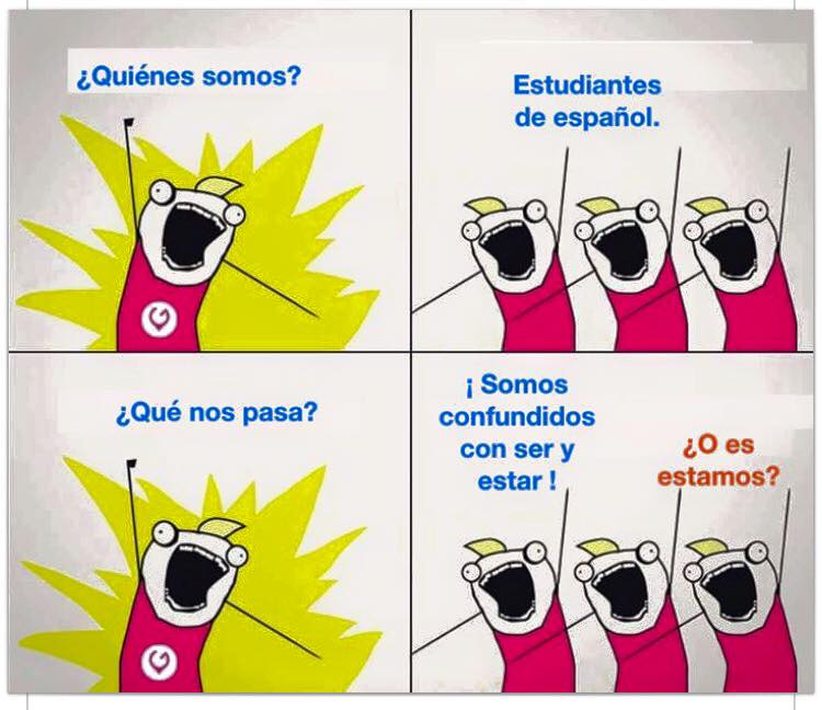 joke about verbs ser and estar in spanish