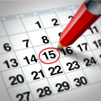 calendario con un giorno segnato