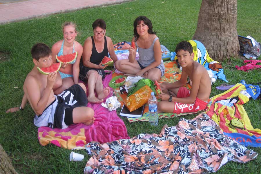 Picknick in einer Gastfamilie