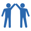 Icon share your experience at school with friends