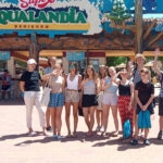 School group in Aqualandia, in Spain
