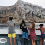School group in Spain on a boat excursion