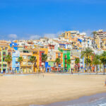 Color houses on Villajoyosa's beach