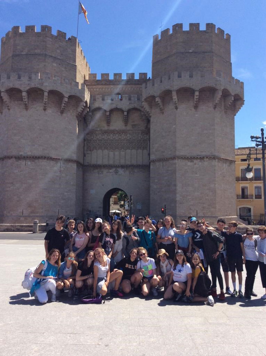 Schulgruppe in Valencia, Spanien