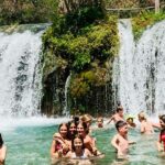 Groupe de voyage scolaire à Fonts de l'Algar, en Espagne