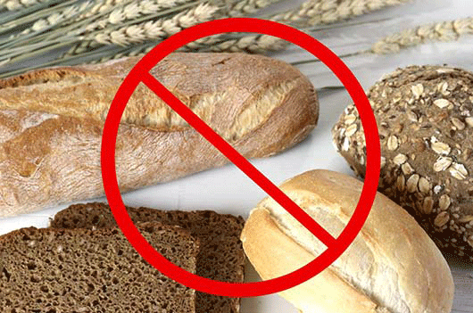 Brot mit Verbotzeichen