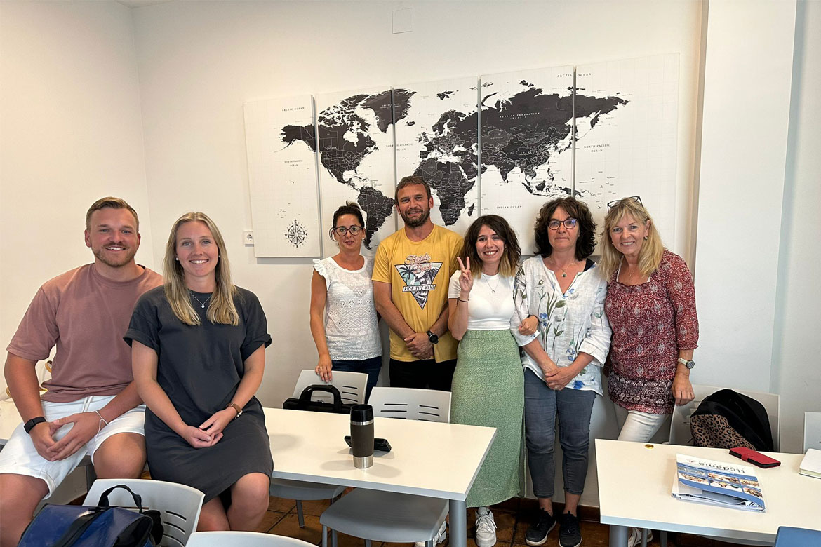 Spanish courses' students, in Denia, Spain