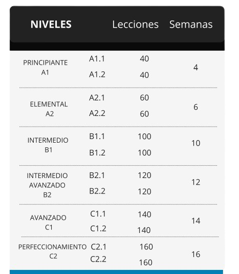 Niveles de español en los cursos de larga duración con visa en España
