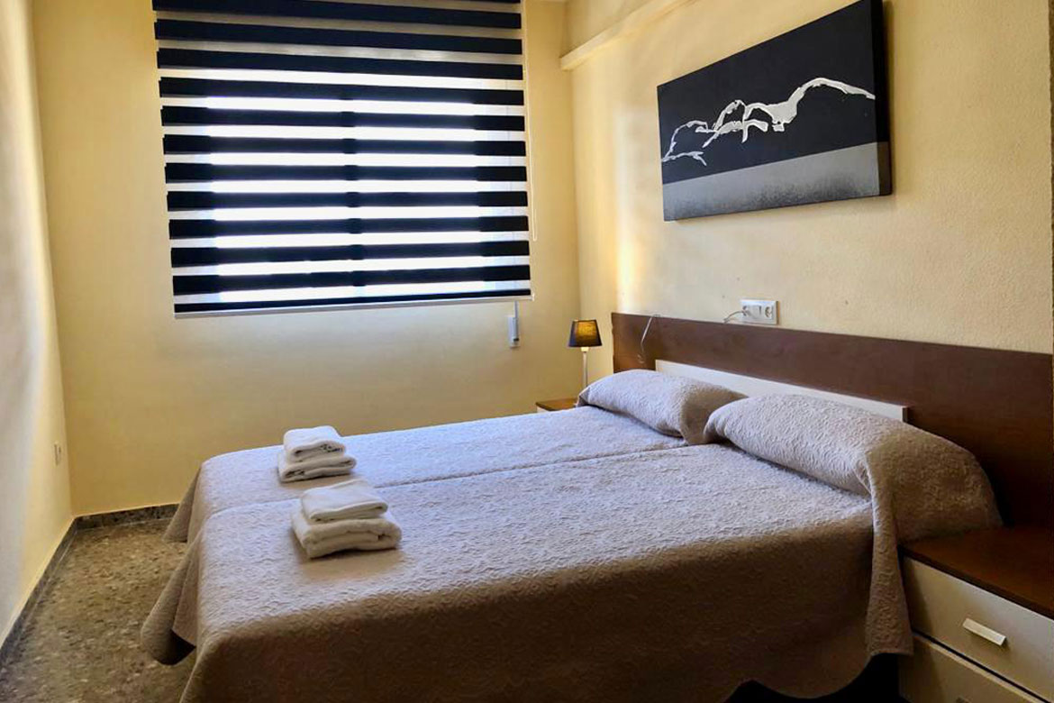 Bedroom of the private apartment in Denia