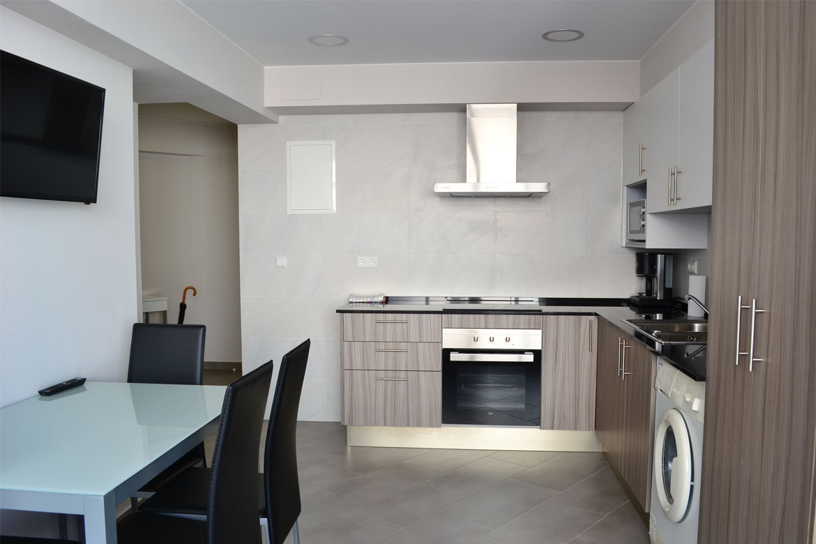 Kitchen in the sharedflat for students of TLCdénia school