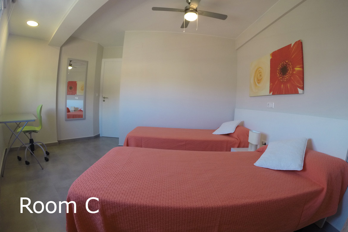 Room C of the flatshared for students