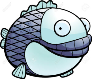 Dicker blauer Fisch