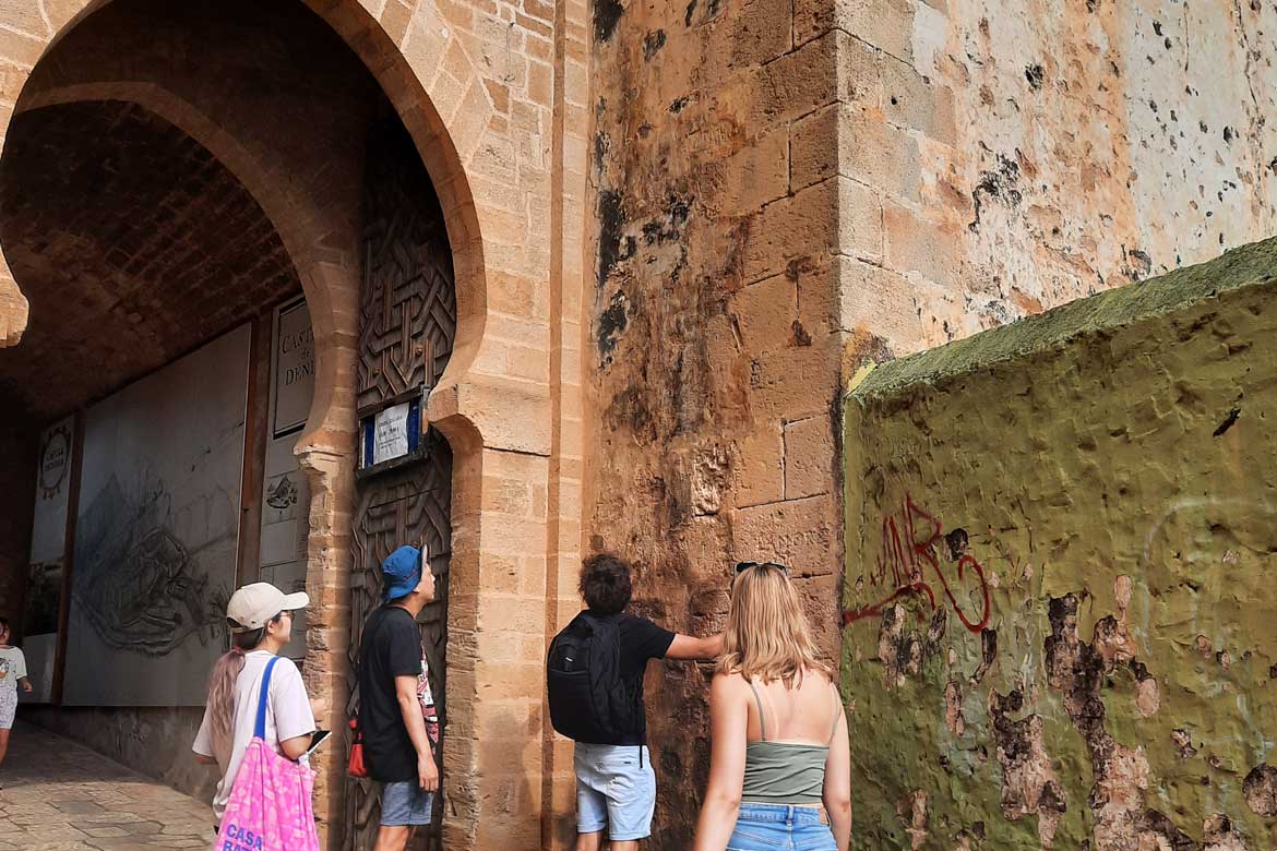 Students of Spanish in Denia's castle, in Spain