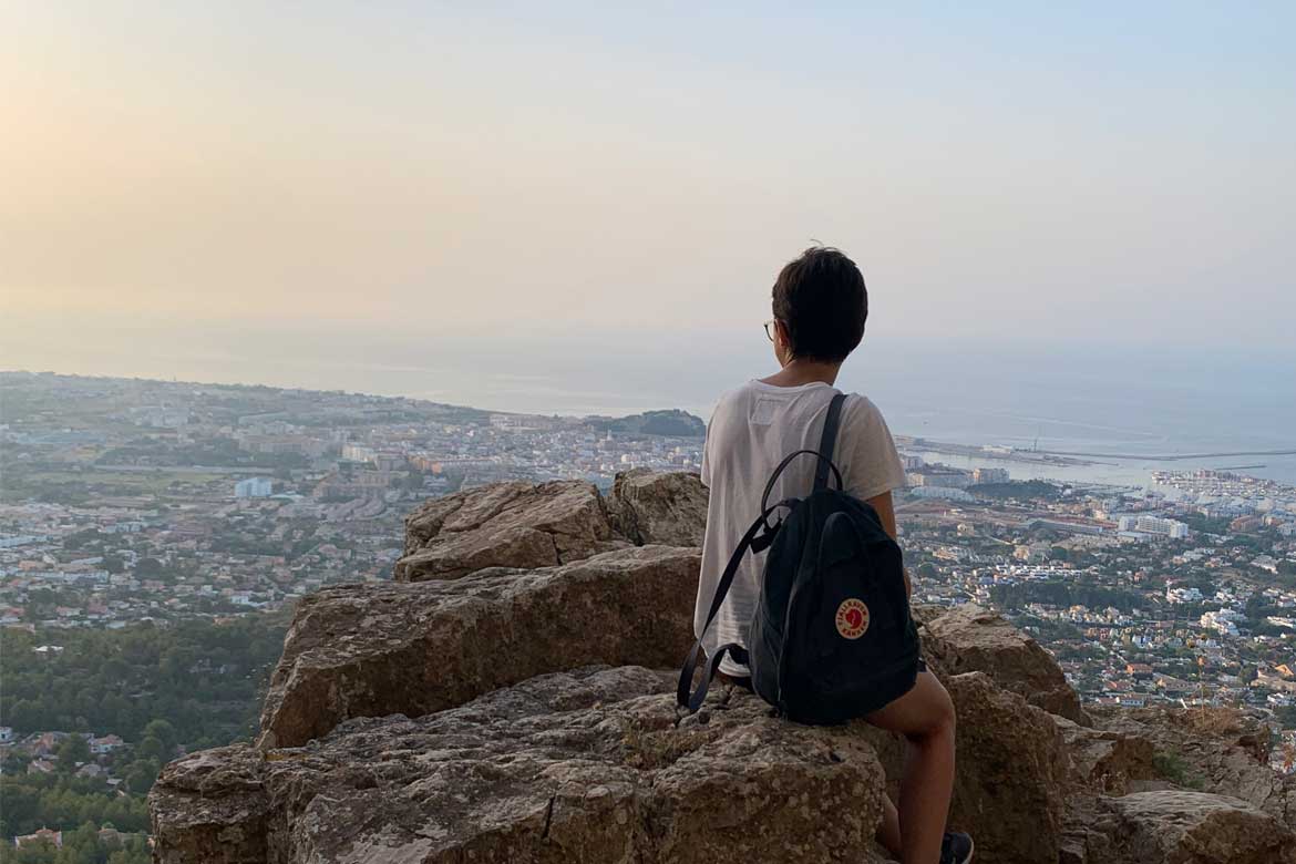 Students of Spanish in Denia's mountin Montgó, in Spain