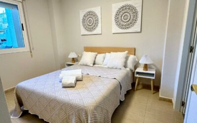 Bedroom of the beach apartment in Denia
