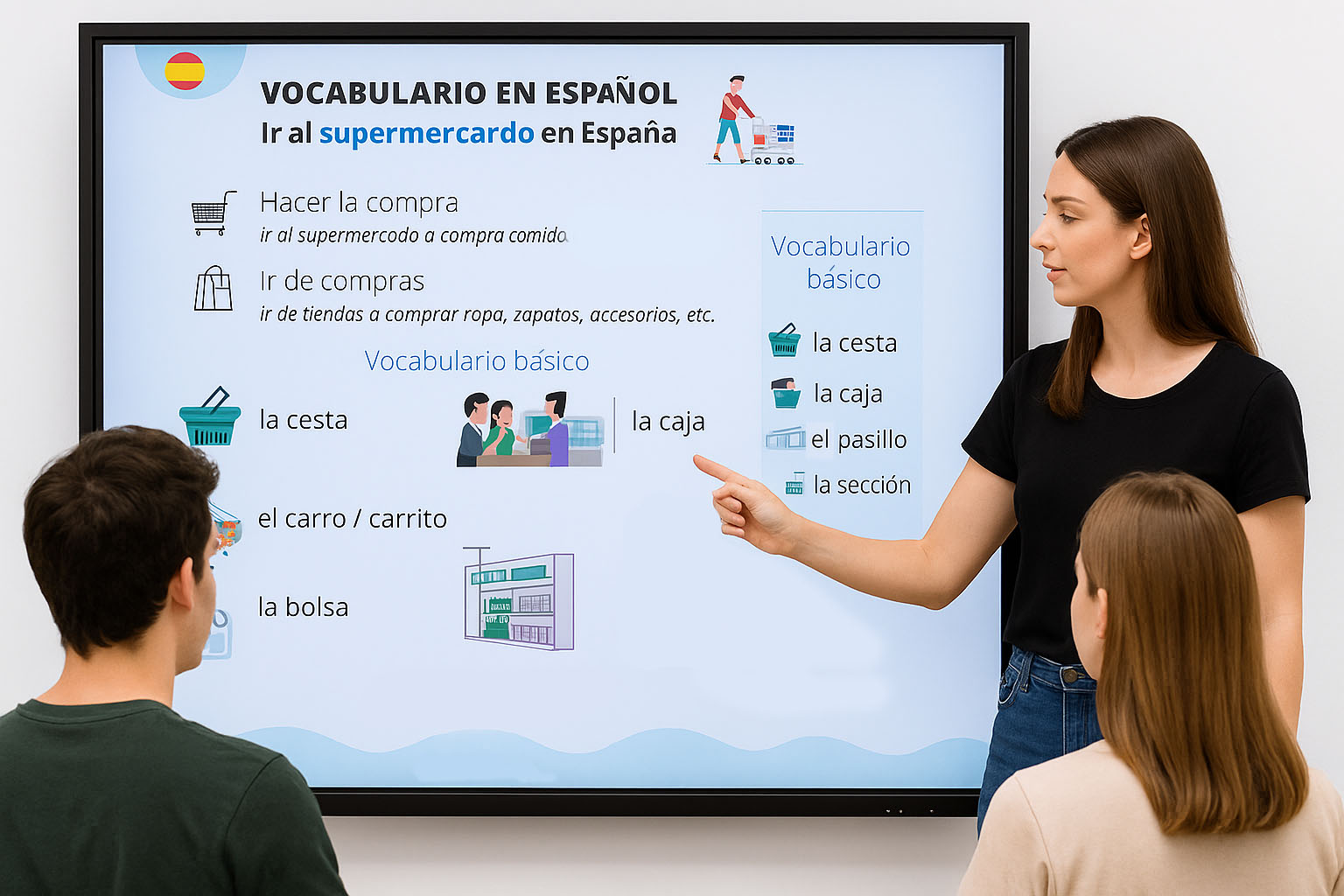 Teacher explaining during the intensive ELE teacher training course in Spain
