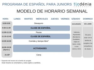 horario espanol juniors